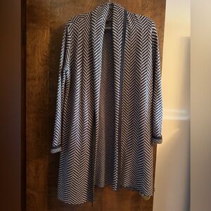 Ann Taylor Black and White Chevron Skirt